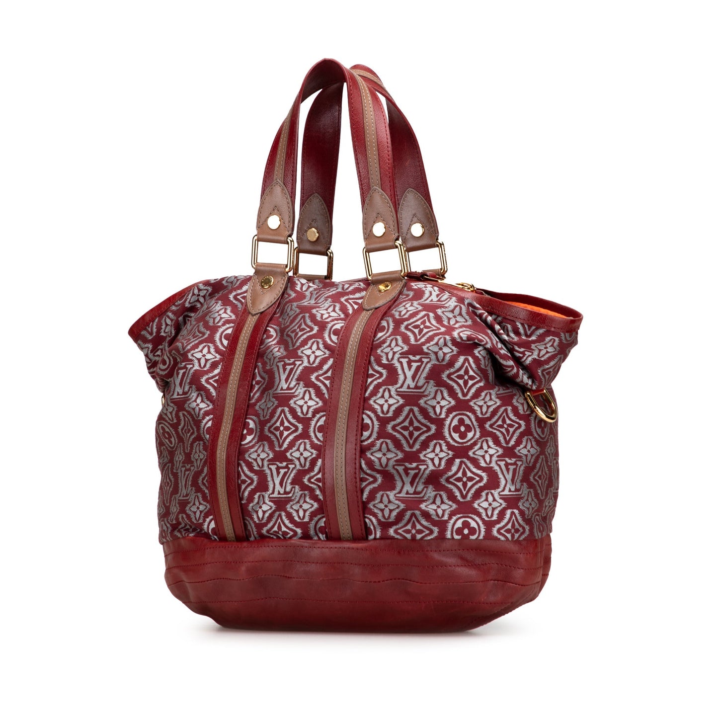 Red Louis Vuitton Limited Edition Monogram Jacquard Aviator Satchel