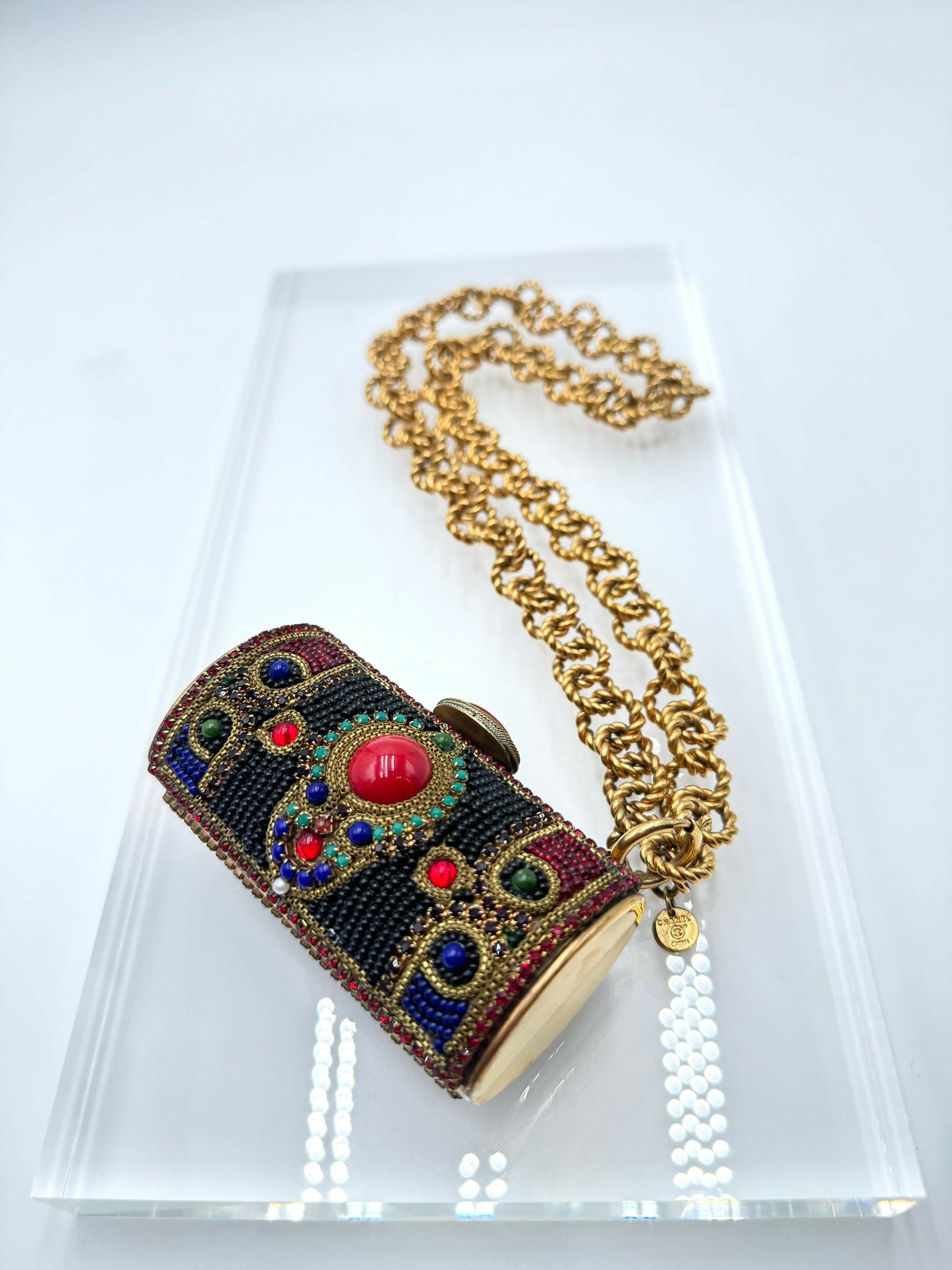 Chanel  1981 Jewelled Metal Clutch
