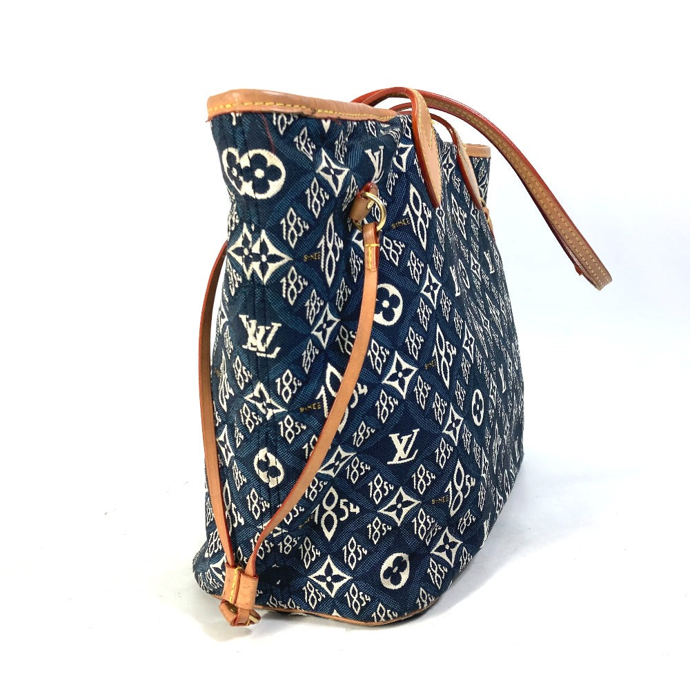 LOUIS VUITTON Tote Bag Jacquard Navy Monogram jacquard pouch included Neverfull MM Women