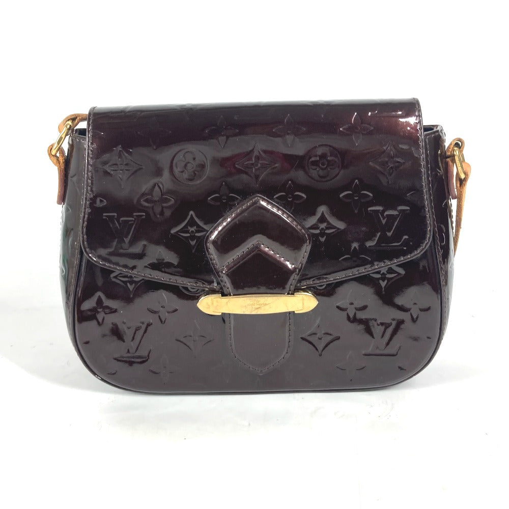 LOUIS VUITTON Shoulder Bag M91704 Monogram Vernis purple Monogram Vernis Bell flower PM Women