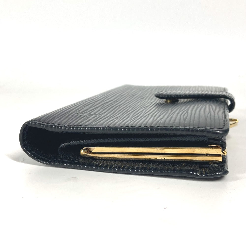 LOUIS VUITTON Long Wallet Purse M63252 Epi Leather black Epi Continental Vienova unisex(Unisex)