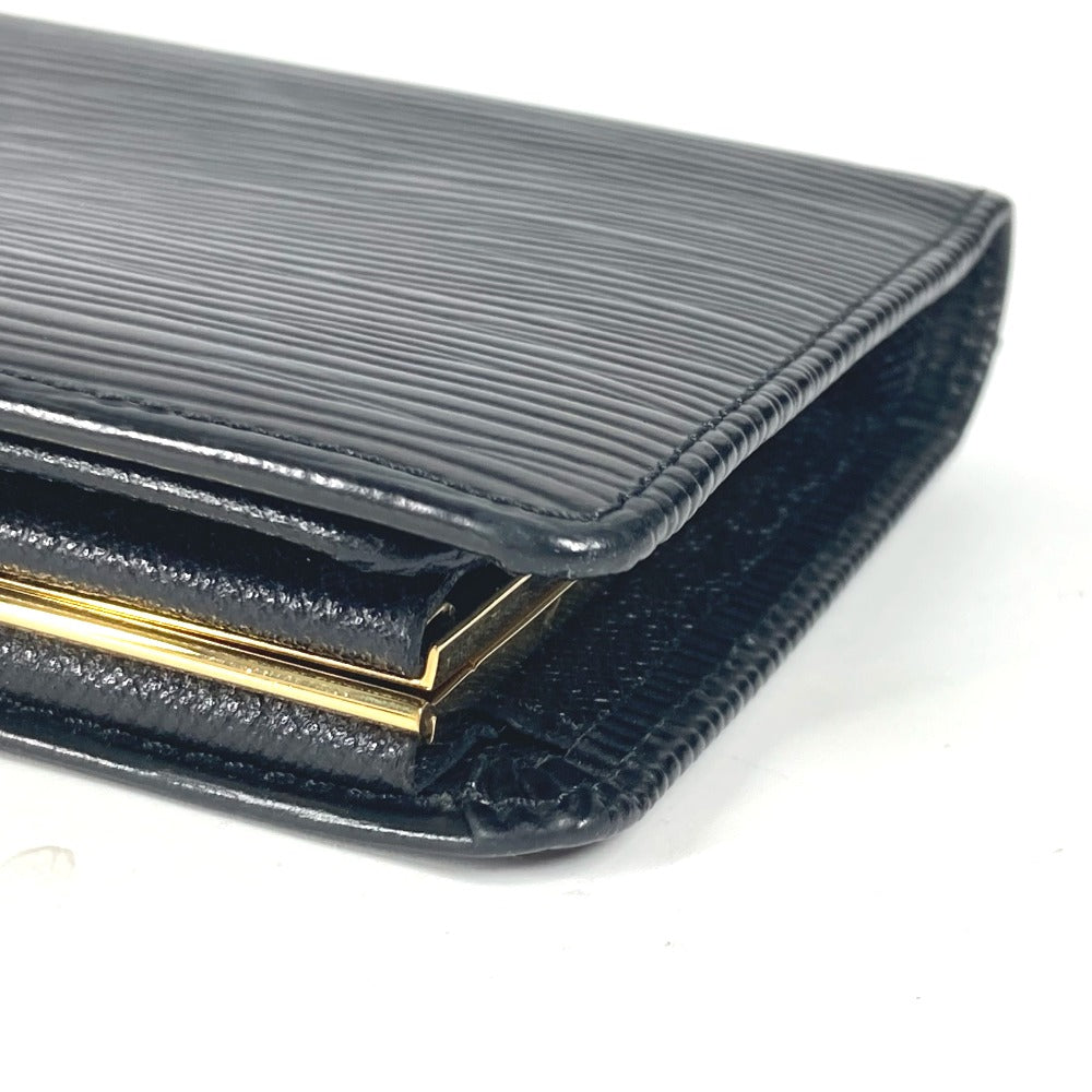LOUIS VUITTON Long Wallet Purse M63252 Epi Leather black Epi Continental Vienova unisex(Unisex)