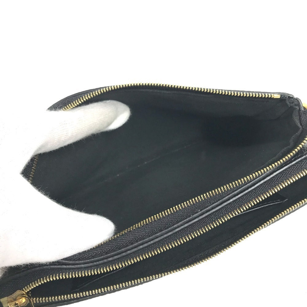 LOUIS VUITTON Shoulder Bag M80787 Monogram Ann Platt Leather black Bicolor Monogram Empreinte Pochette double zip