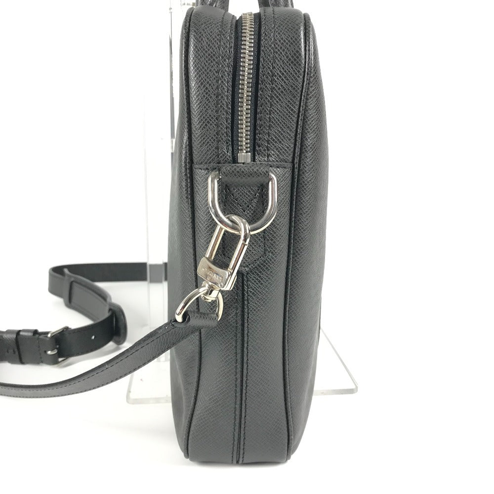 LOUIS VUITTON Business bag M34418 Taiga Leather black Taiga Porto Documan Vowayaju PDV