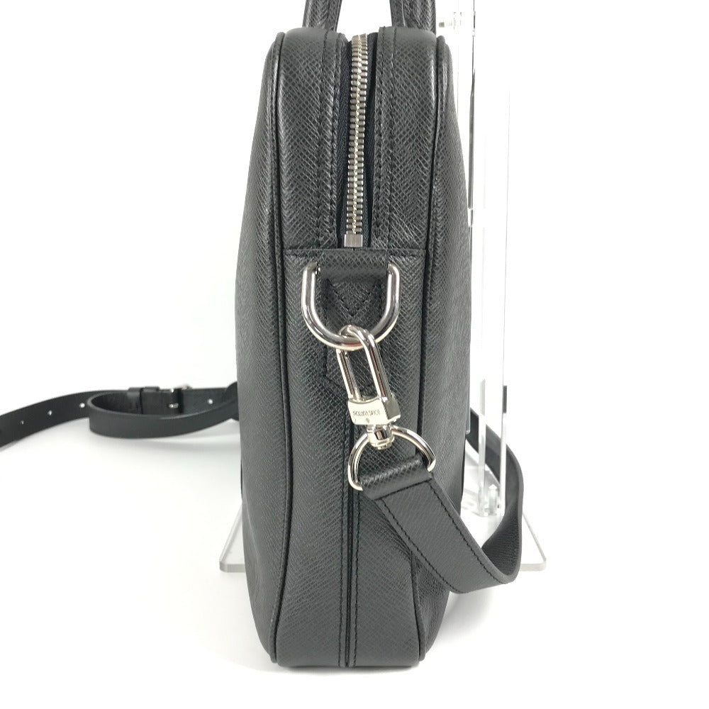 LOUIS VUITTON Business bag M34418 Taiga Leather black Taiga Porto Documan Vowayaju PDV
