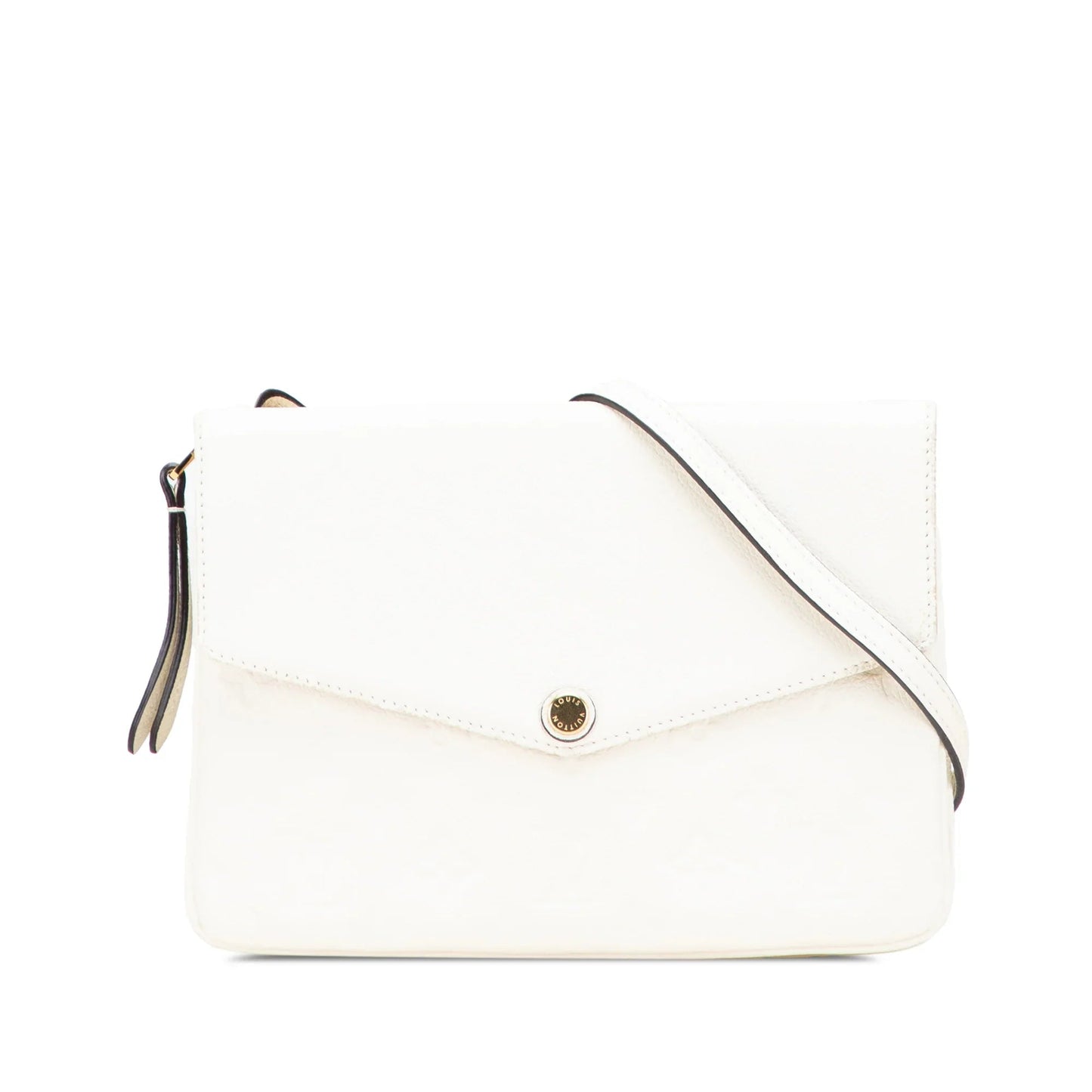 White Louis Vuitton Monogram Empreinte Twice Crossbody Bag