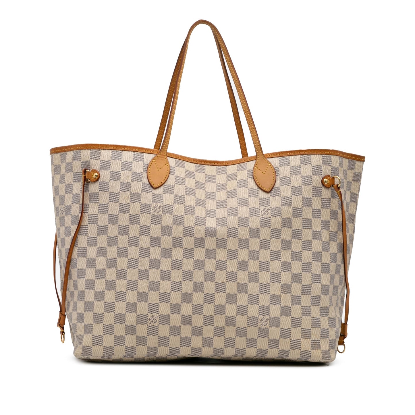 White Louis Vuitton Damier Azur Neverfull GM Tote Bag