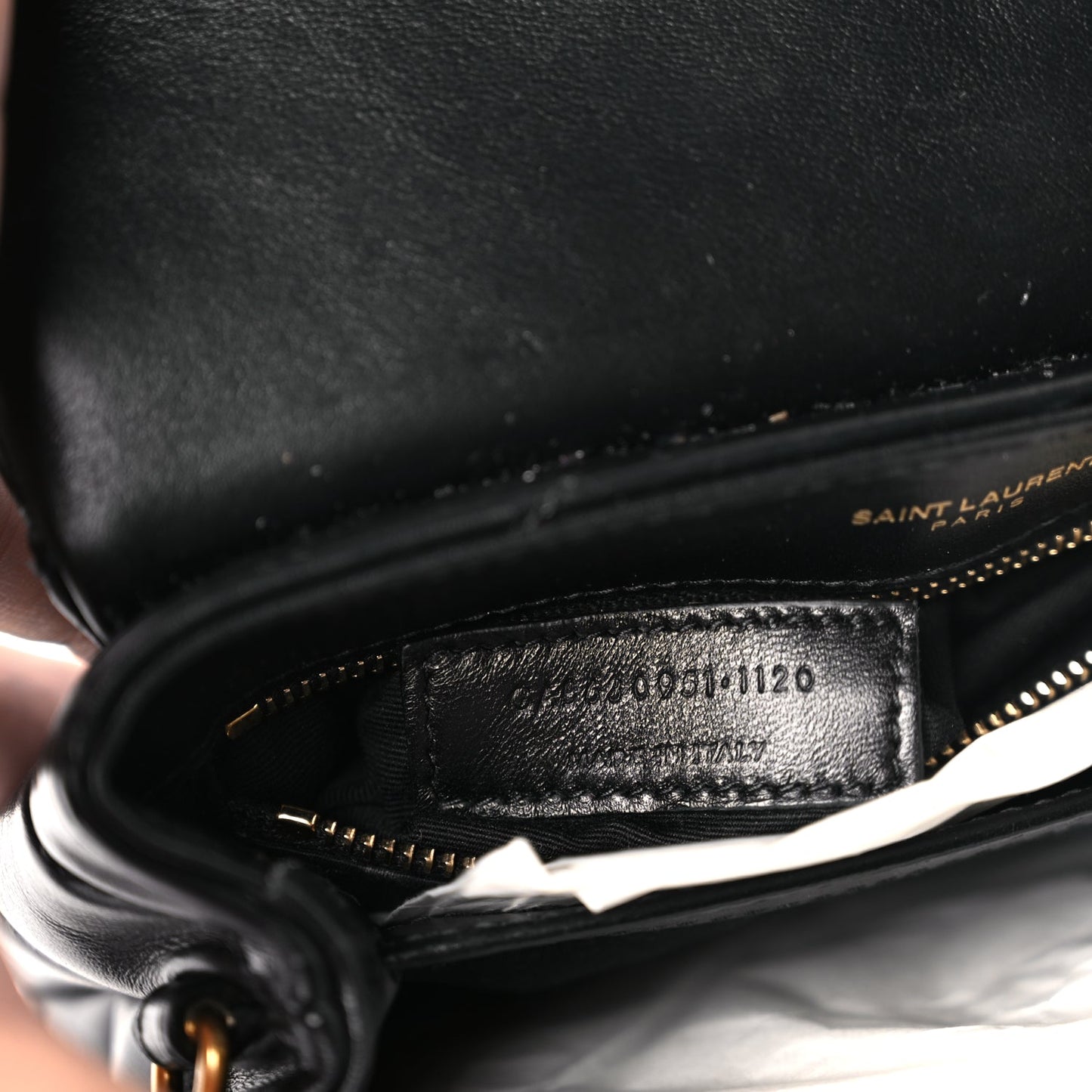 Saint Laurent Calfskin Y Quilted Monogram Toy Loulou Crossbody Bag Black