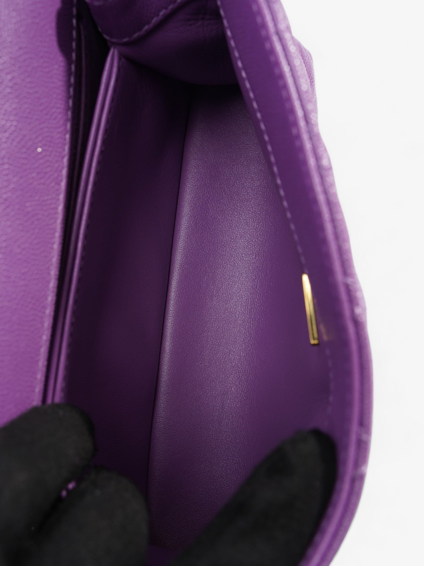 Chanel Coco Handle Flap Purple Caviar Leather Mini