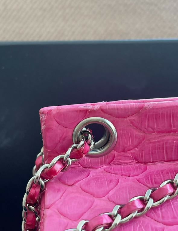 Chanel 2014 Python Pink Milk Carton Bag