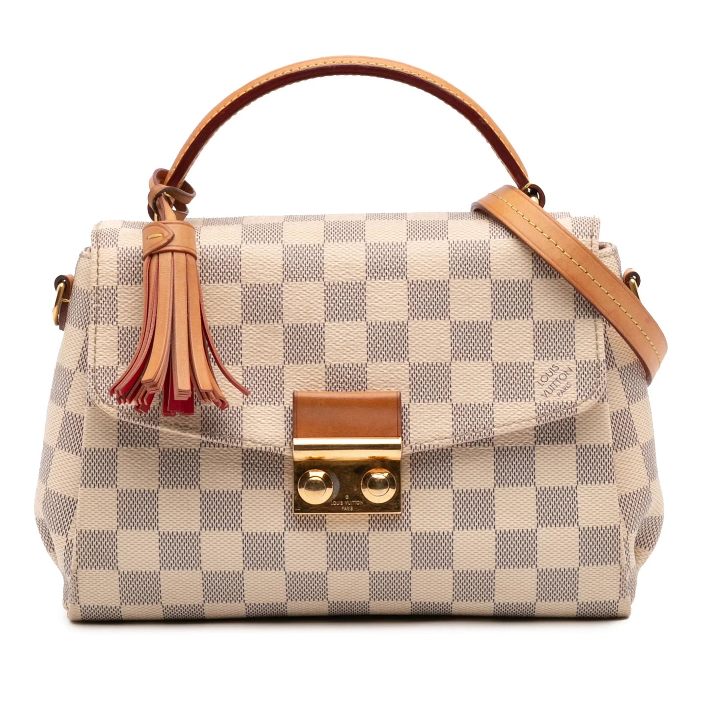 White Louis Vuitton Damier Azur Croisette Satchel