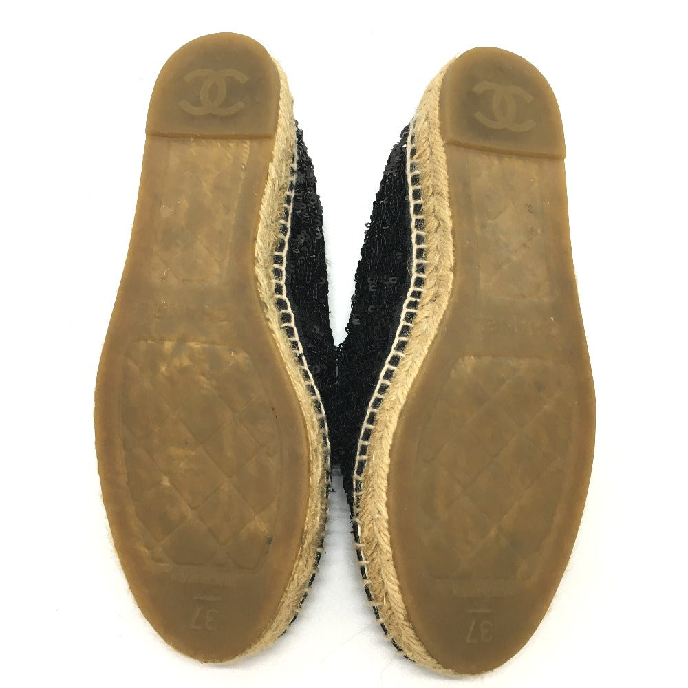 CHANEL Slip-on G29762 Patent Leather, Sequins black CCCOCO Mark 16C sequins Women 37