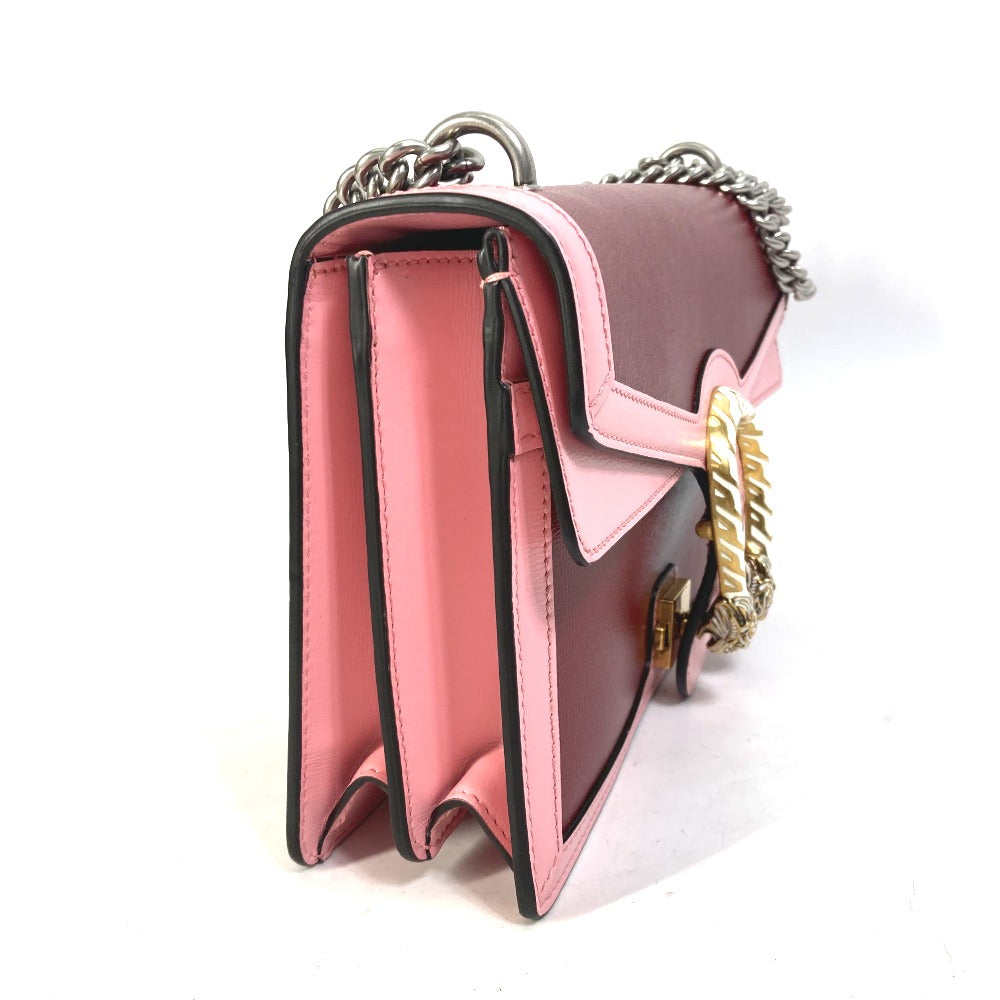 GUCCI Shoulder Bag 400249 leather pink Bicolor Bag Duonisos Women