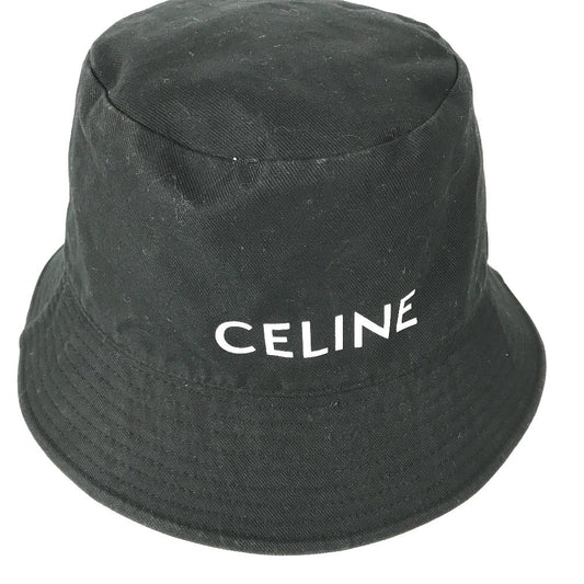 CELINE hat AU5B968P cotton black Hat Hat Bucket Hat Bob Hat logo mens L