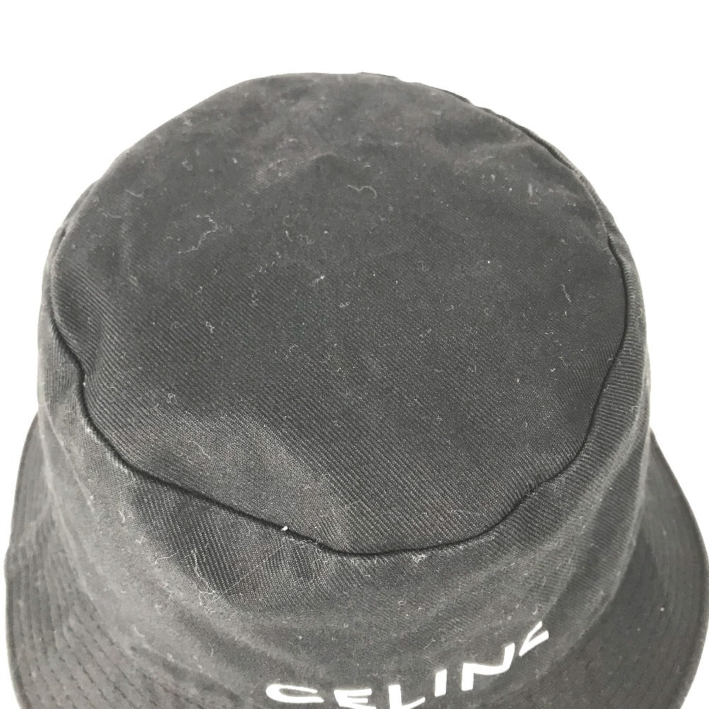 CELINE hat AU5B968P cotton black Hat Hat Bucket Hat Bob Hat logo mens L