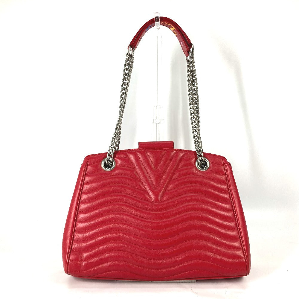 LOUIS VUITTON Shoulder Bag M51497 leather Red New Wave Chain tote Women
