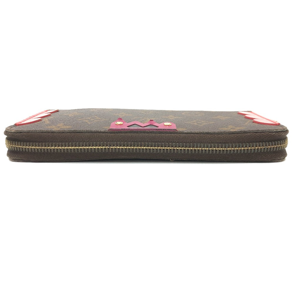 LOUIS VUITTON Long Wallet Purse M61364 Monogram canvas Brown / Red Monogram zippy wallet totem Women