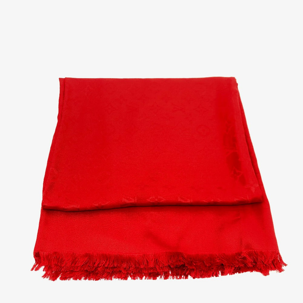 LOUIS VUITTON Stall silk Red Shoal Monogram Women