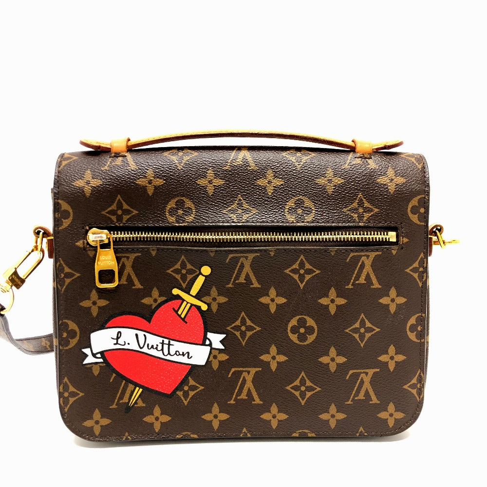 LOUIS VUITTON Handbag Monogram canvas Brown Pochette Metis MM Women