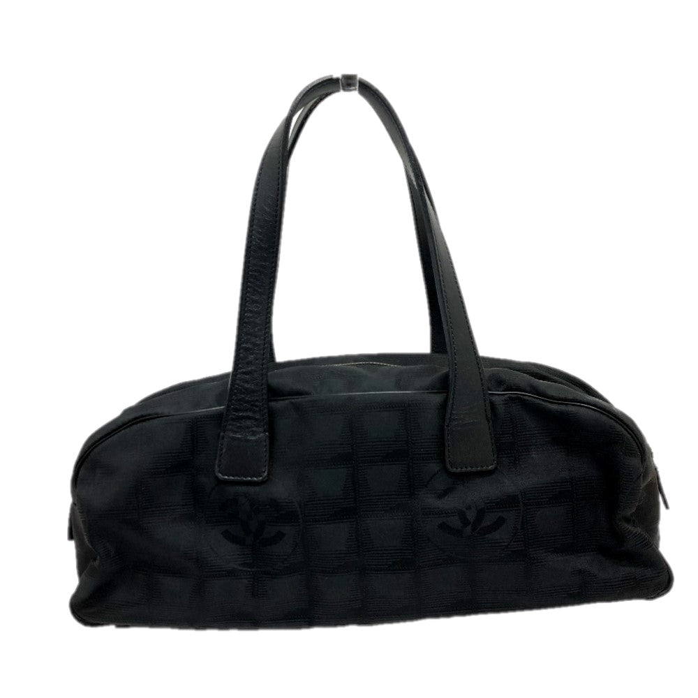 CHANEL Boston Duffel bag A15828 Leather / nylon black New travel line Women  d