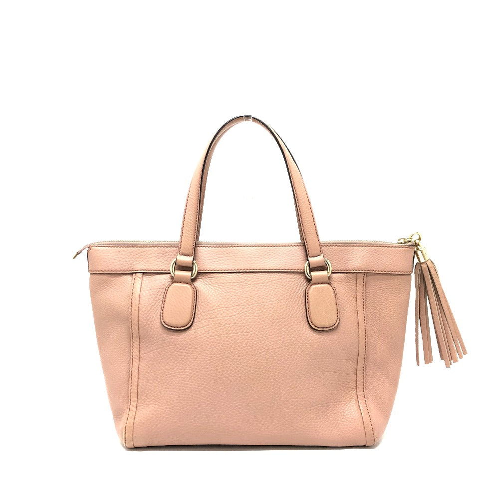 GUCCI Handbag 282307 leather pink beige Soho Interlocking G Women