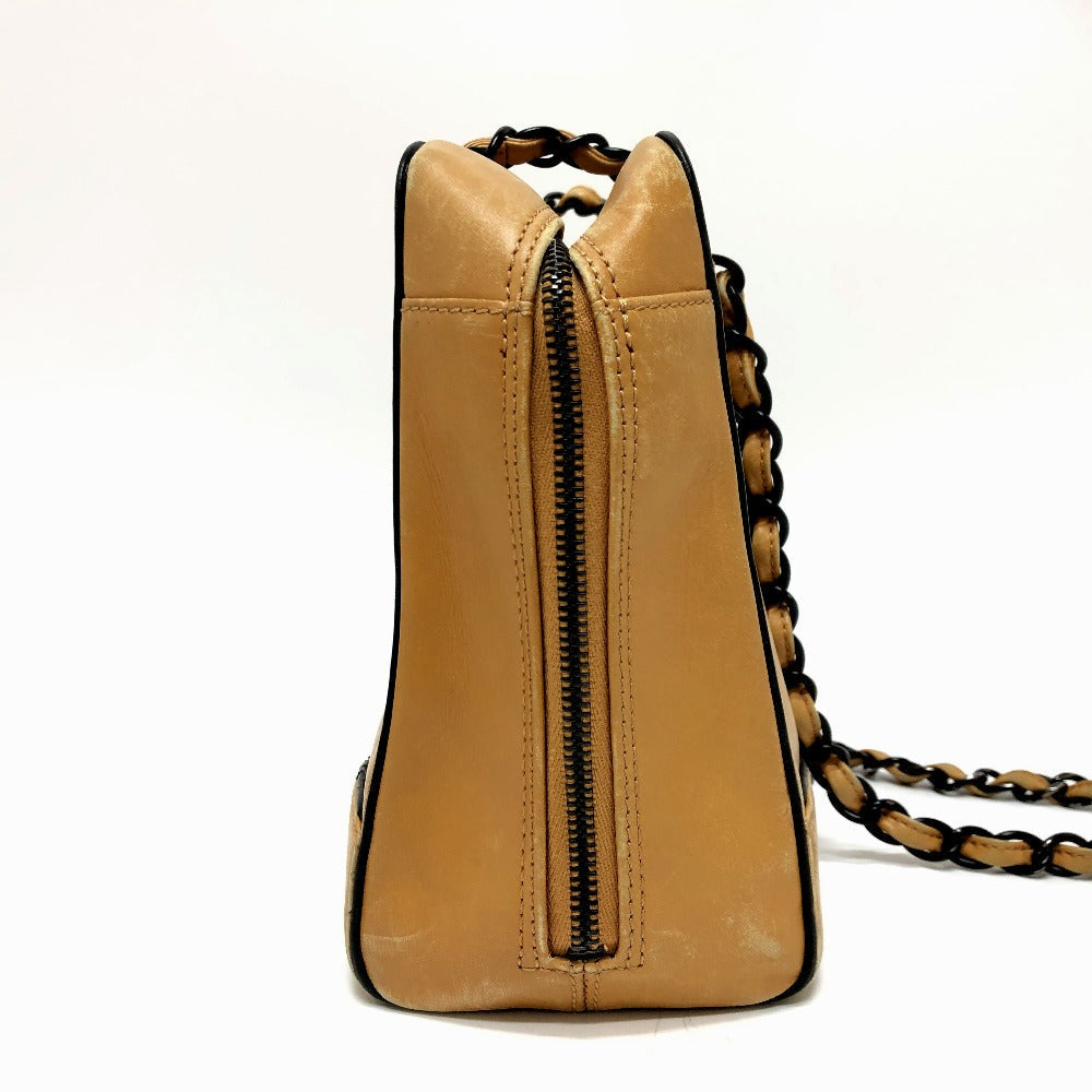 CHANEL Shoulder Bag Calf leather Brown COCO Mark Women