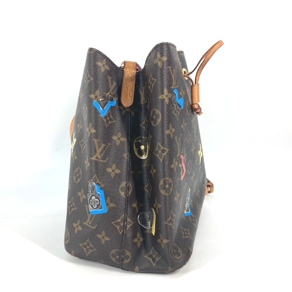 LOUIS VUITTON Shoulder Bag M44369 Monogram canvas Brown Monogram Love Block Neonoe Women