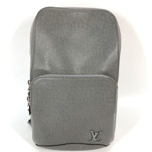 LOUIS VUITTON Sling bag Taiga Leather gray Taiga Avenue Sling Bag mens