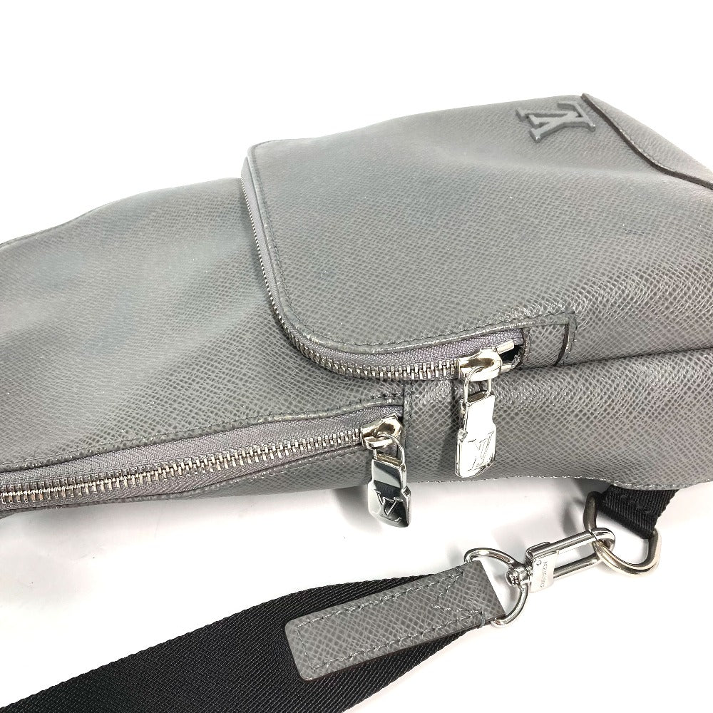 LOUIS VUITTON Sling bag Taiga Leather gray Taiga Avenue Sling Bag mens