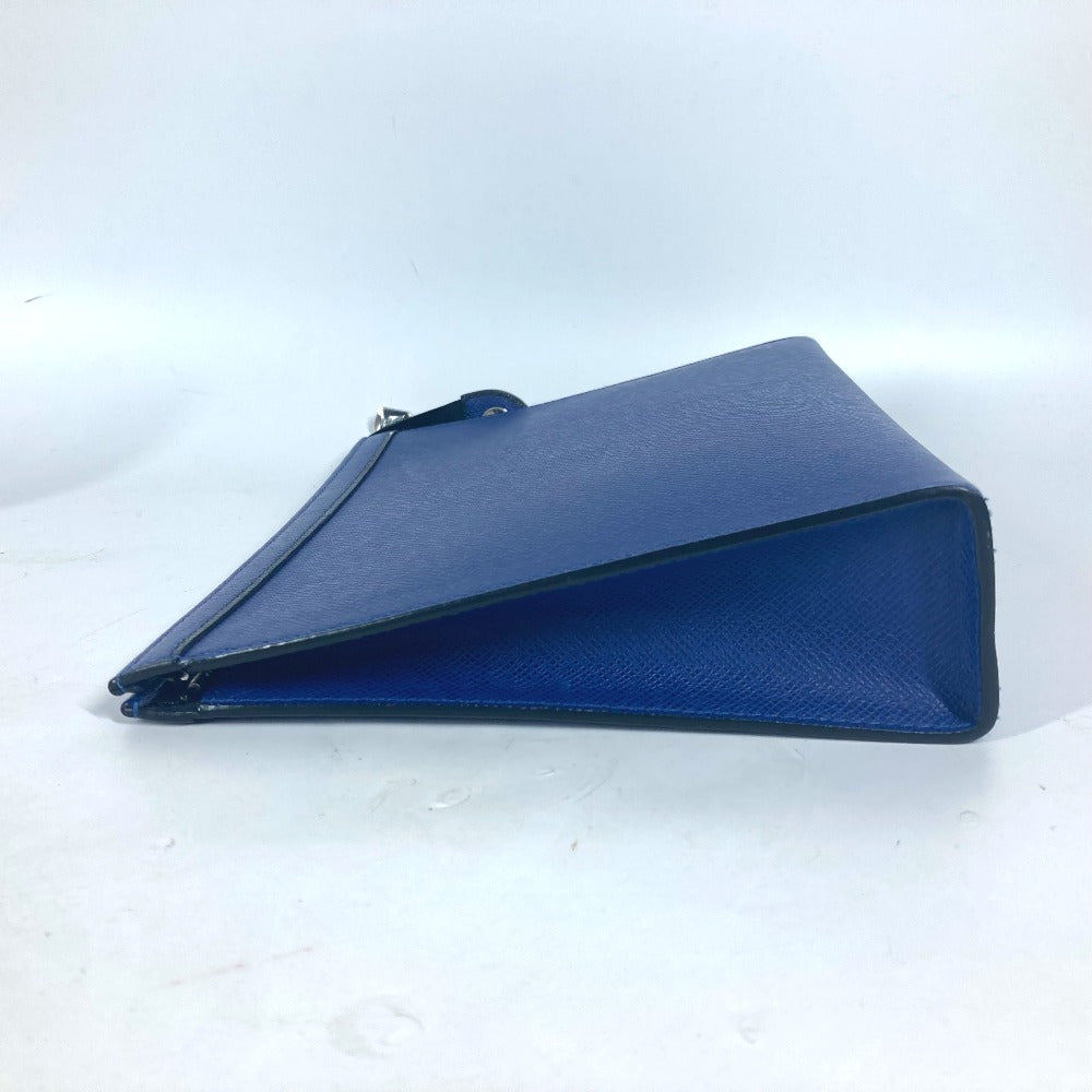 LOUIS VUITTON Clutch bag M30575 Taiga Leather blue Taiga Pochette Voyager MM mens