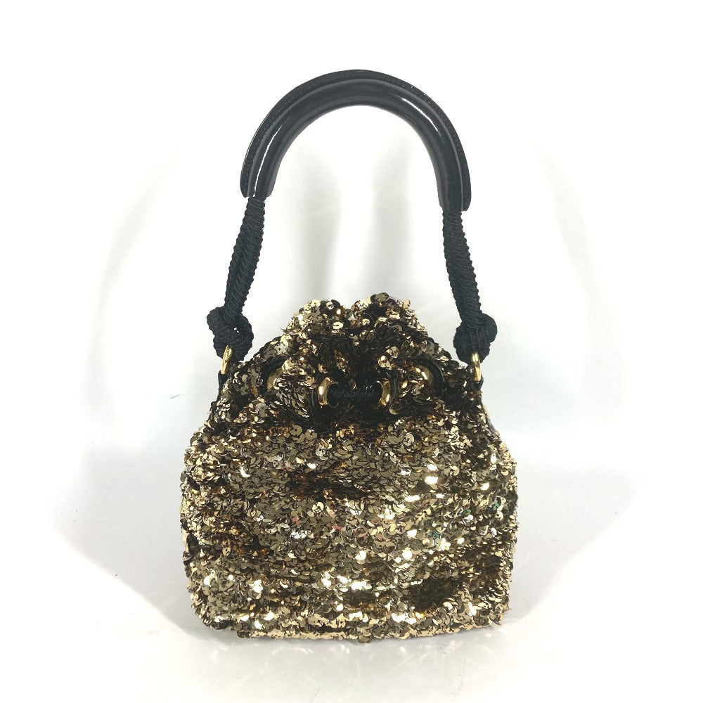 LOUIS VUITTON Handbag Sequins, Leather gold Cruise Collection Mininoe Rococo All Women