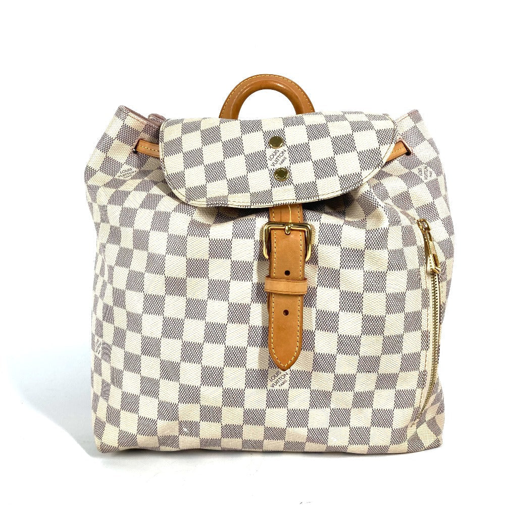 LOUIS VUITTON Backpack Damier Azur Canvas white Damier Azur Speron Women