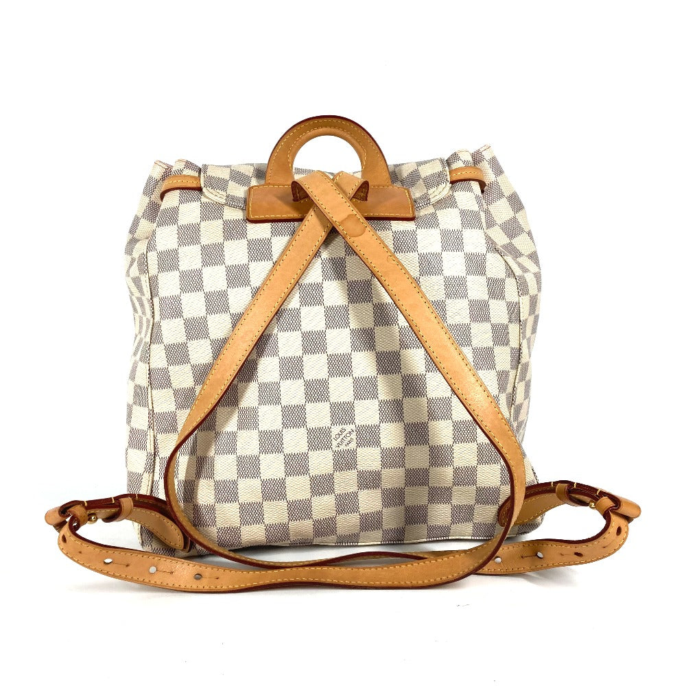 LOUIS VUITTON Backpack Damier Azur Canvas white Damier Azur Speron Women