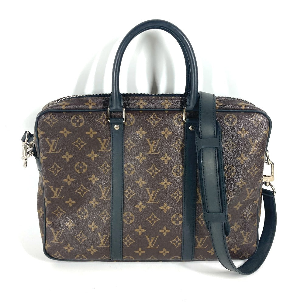 LOUIS VUITTON Business bag Monogram macacer canvas Brown Monogram macacer Porto Document Voyage PDV PM mens