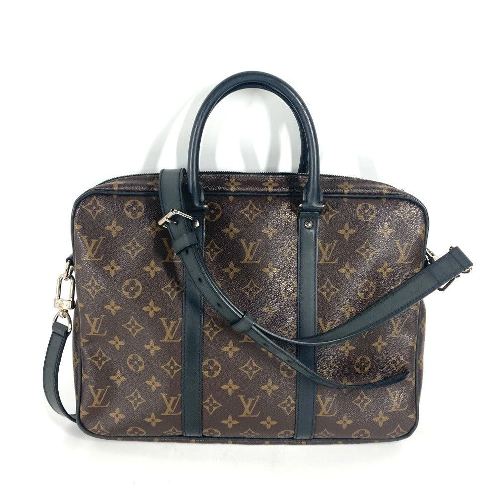 LOUIS VUITTON Business bag Monogram macacer canvas Brown Monogram macacer Porto Document Voyage PDV PM mens