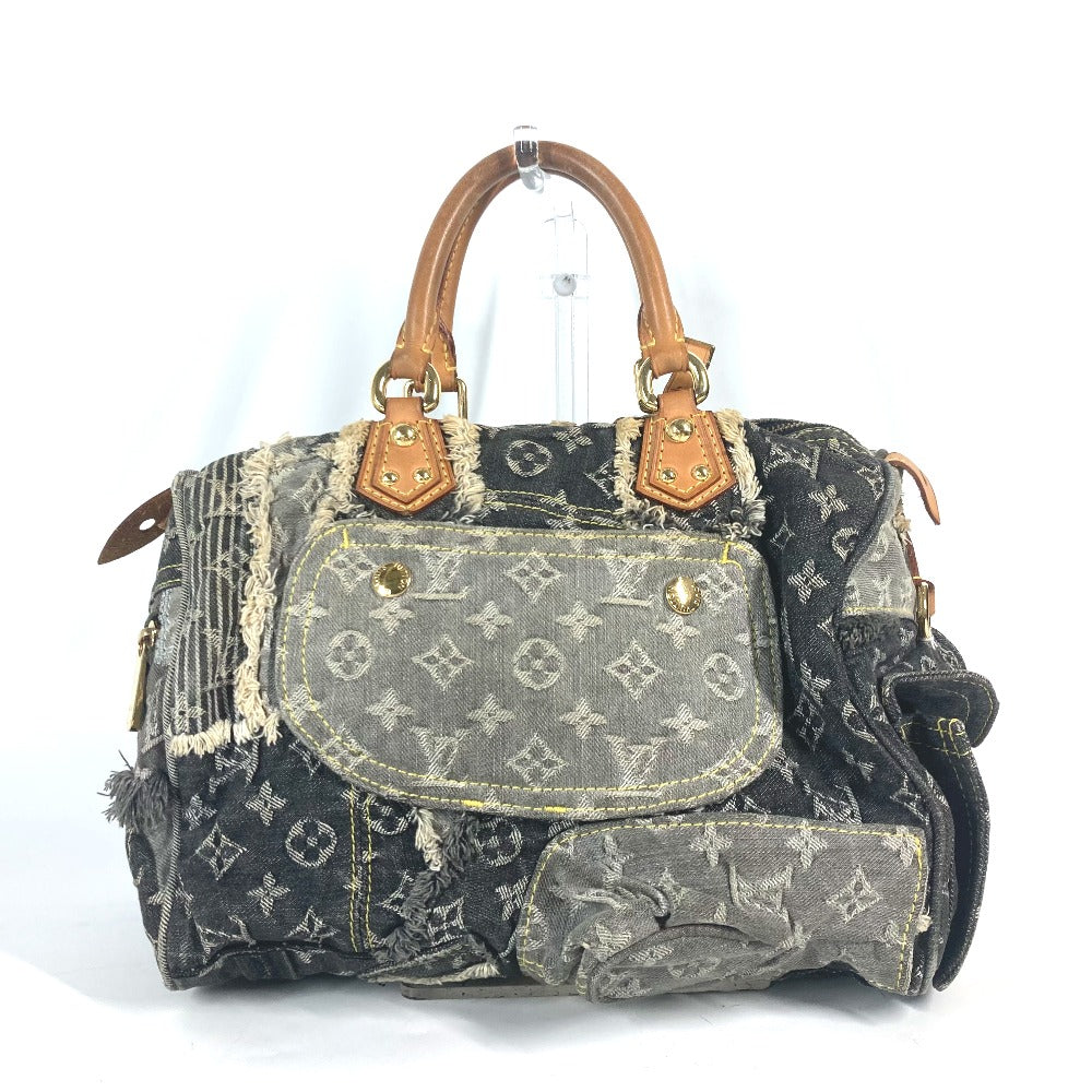 LOUIS VUITTON Handbag M95381 denim black Monogram Denim Patchwork Speedy 30 Women