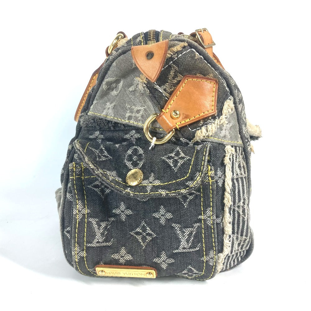 LOUIS VUITTON Handbag M95381 denim black Monogram Denim Patchwork Speedy 30 Women