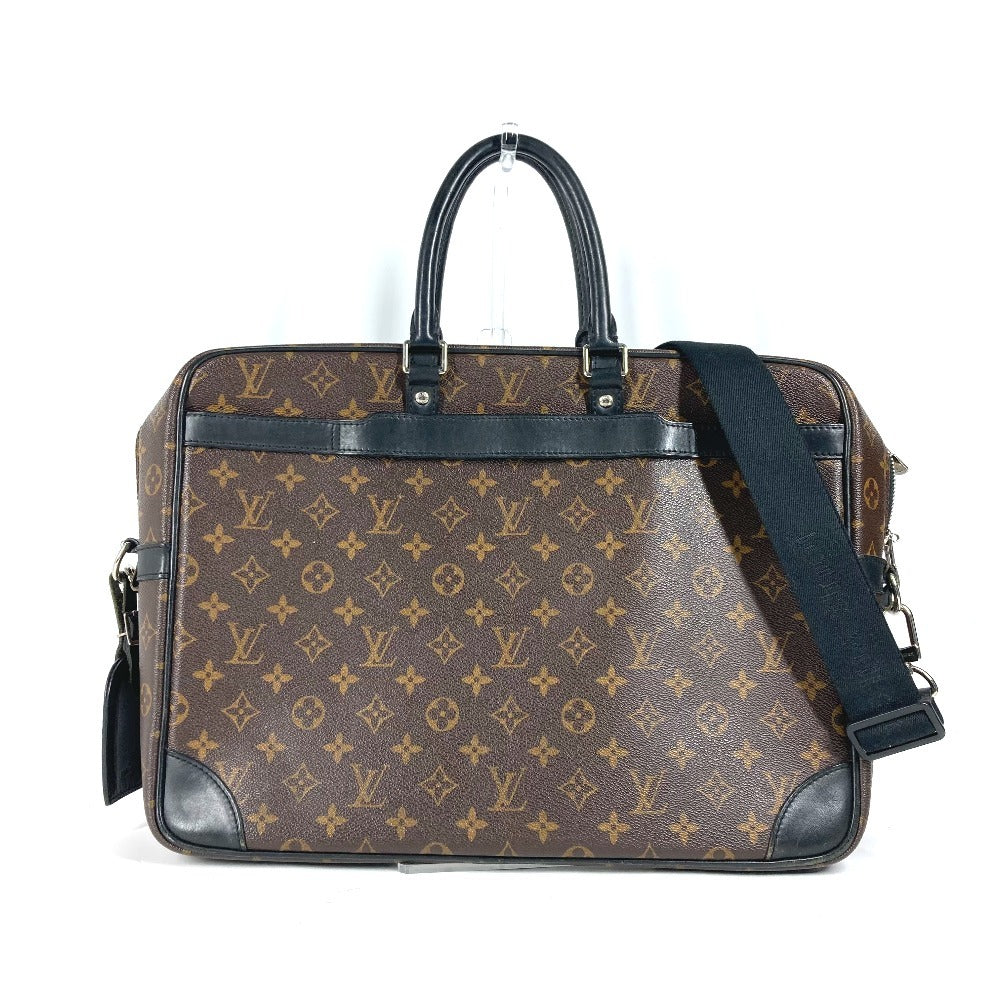 LOUIS VUITTON Business bag M40224 Monogram macacer canvas Brown Monogram macacer Porto Documan VowayajuGM