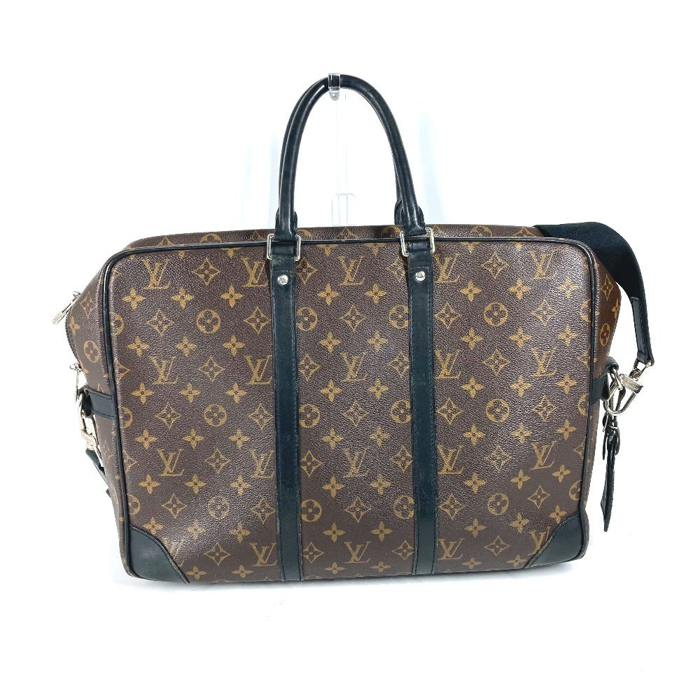 LOUIS VUITTON Business bag M40224 Monogram macacer canvas Brown Monogram macacer Porto Documan VowayajuGM
