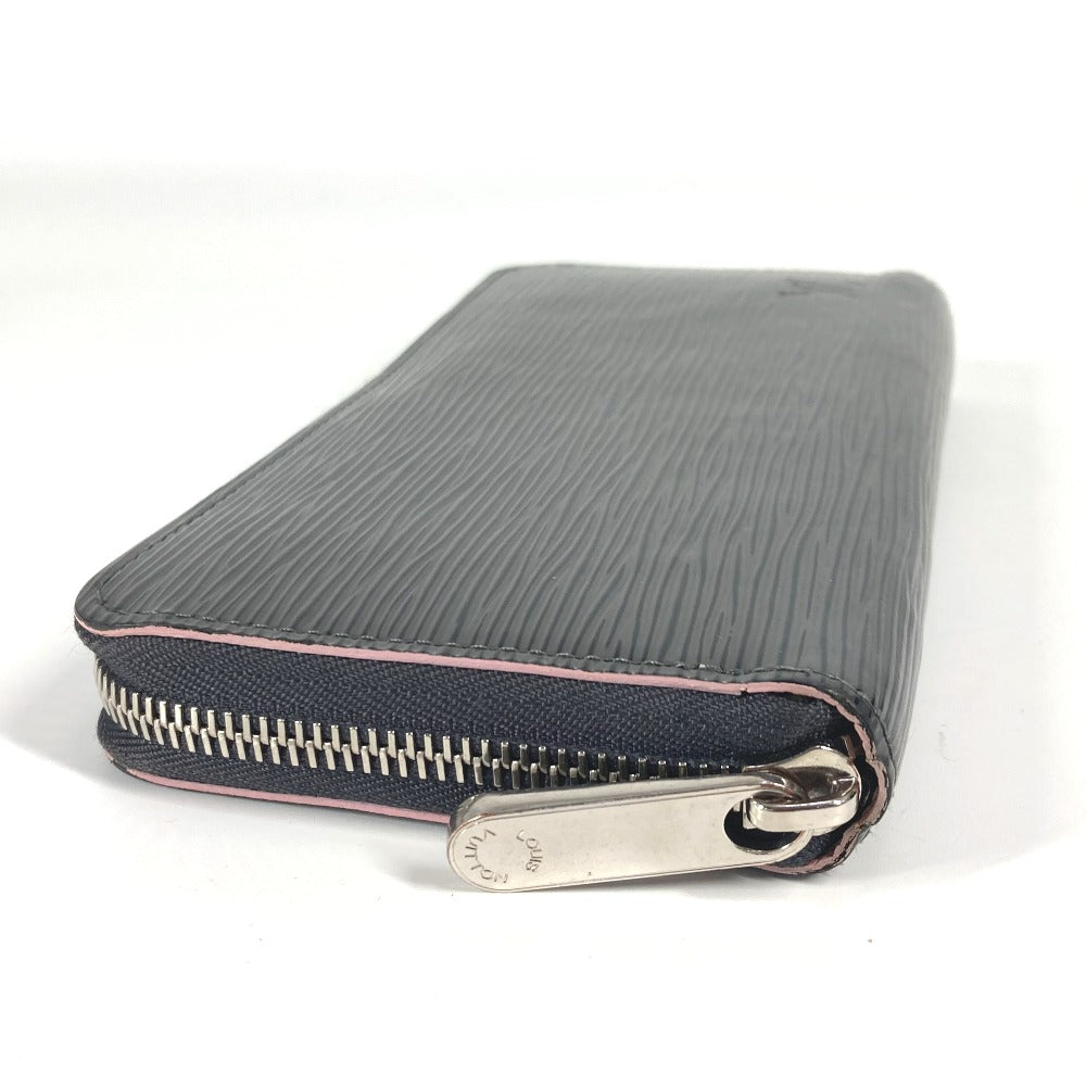 LOUIS VUITTON Long Wallet Purse M69386 Epi Leather gray Epi Zippy wallet unisex(Unisex)