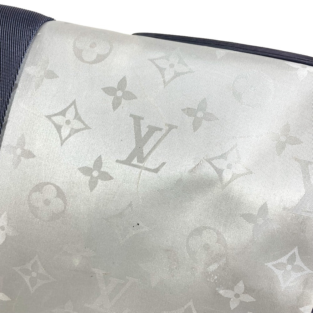 LOUIS VUITTON Boston Duffel bag M44170 Leather / canvas Silver Monogram satellite Keepall ・bandouliere 50