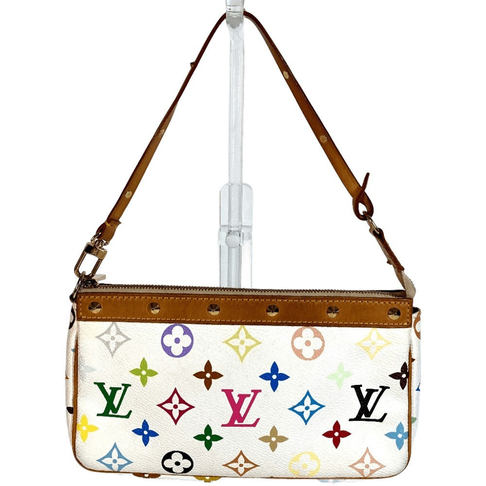 LOUIS VUITTON Shoulder Bag M92649 Monogram multicolor canvas white Monogram multicolor Pochette Accessoar