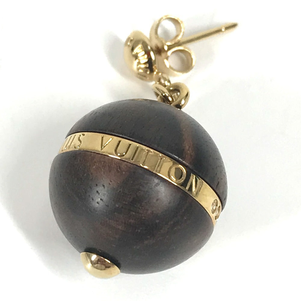 LOUIS VUITTON Pierce M66398 metal gold logo rhinestone accessories Boucle Dreille Magnetic Boa