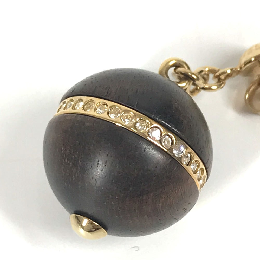 LOUIS VUITTON Pierce M66398 metal gold logo rhinestone accessories Boucle Dreille Magnetic Boa
