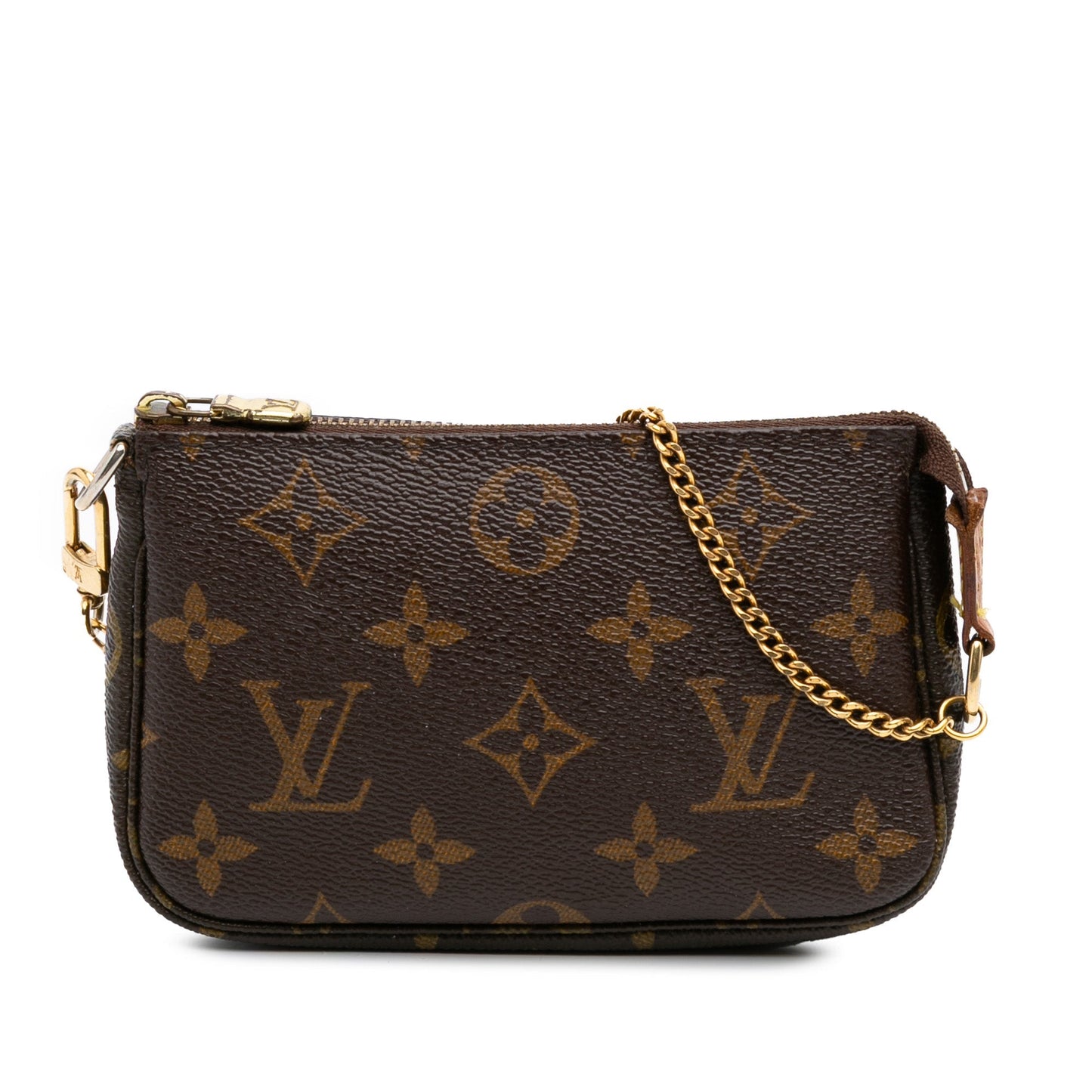 Brown Louis Vuitton Monogram Mini Pochette Accessoires Handbag