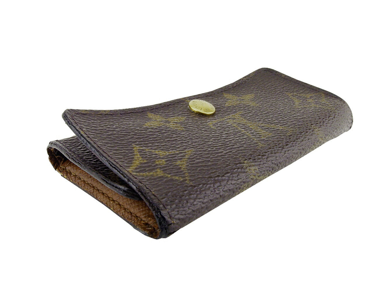LOUIS VUITTON Key case Key holder  M62631 Brown beige gold Multicles4