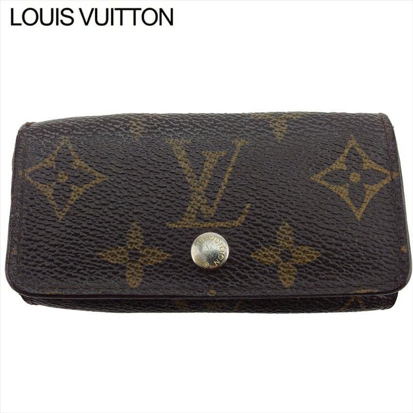LOUIS VUITTON Key case Key holder  M62631 Brown beige gold Multicles4