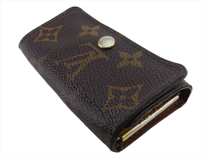LOUIS VUITTON Key case Key holder  M62631 Brown beige gold Multicles4