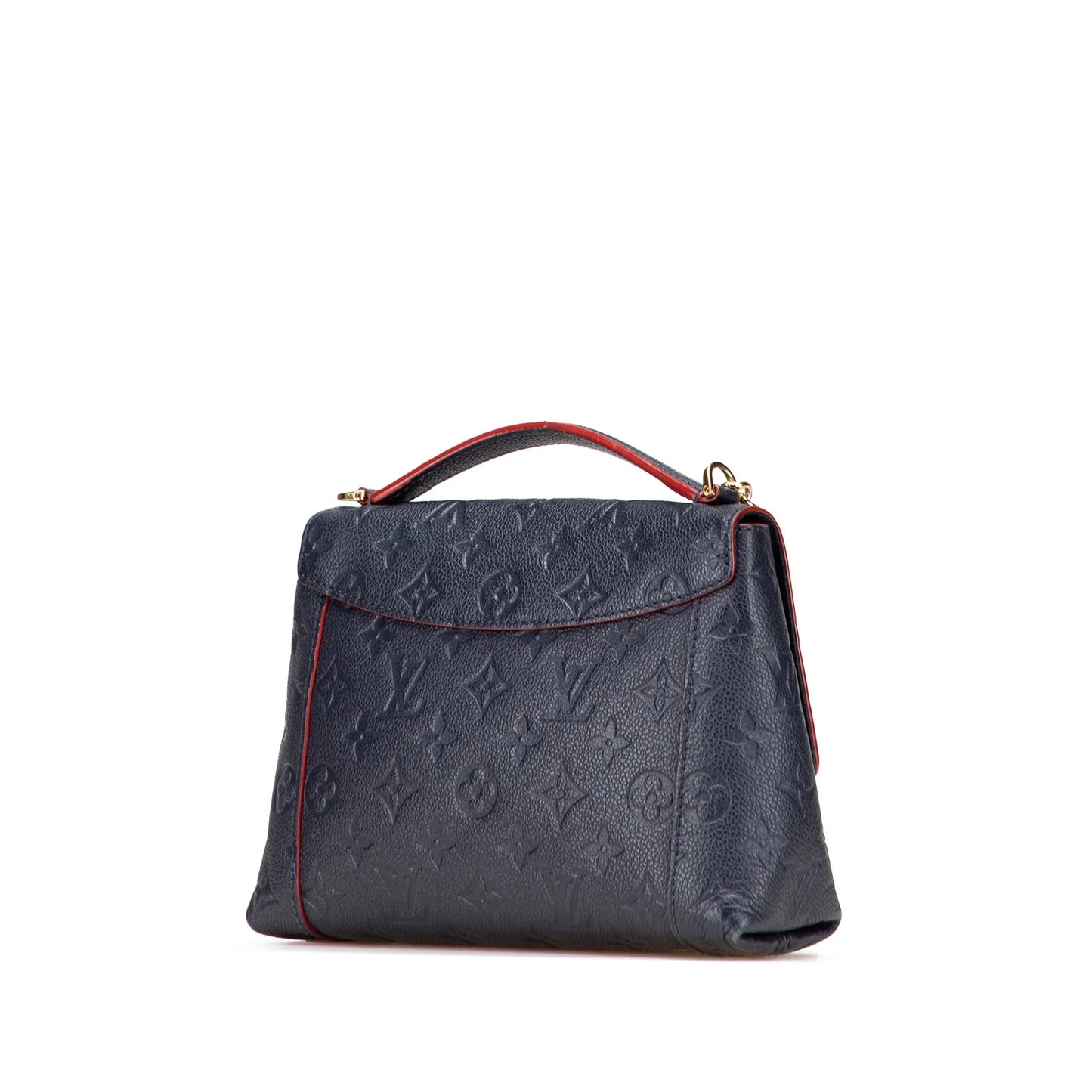 Blue Louis Vuitton Monogram Empreinte Blanche BB Satchel