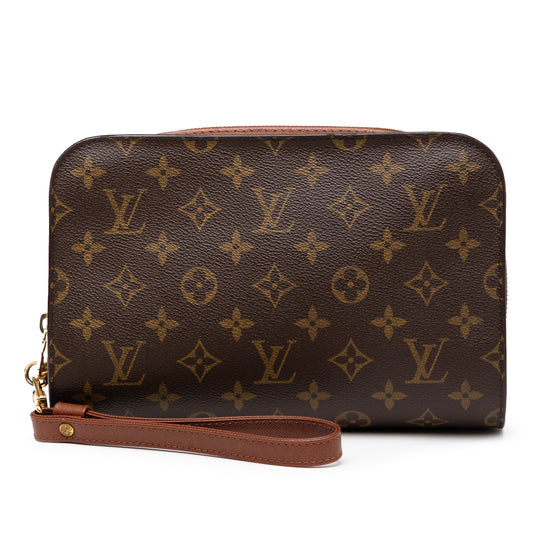 Brown Louis Vuitton Monogram Orsay Clutch Bag
